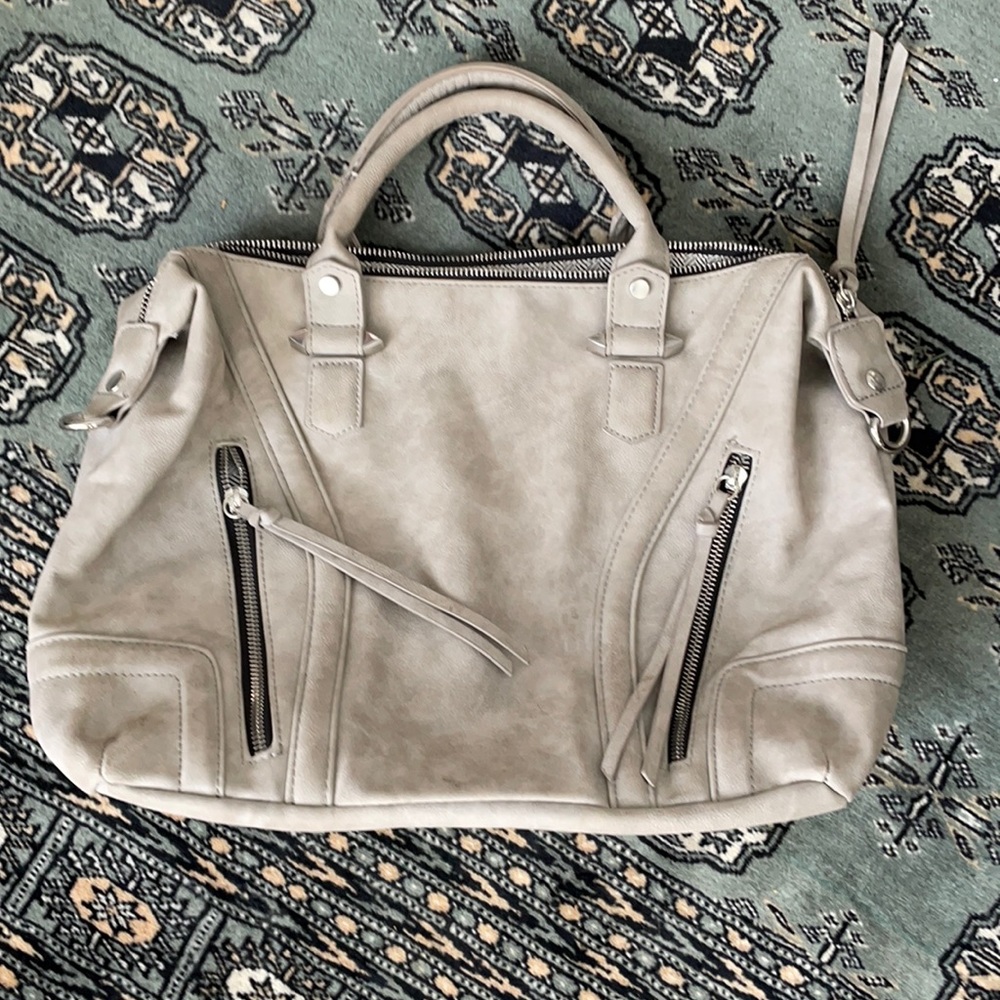 Faux suede bag